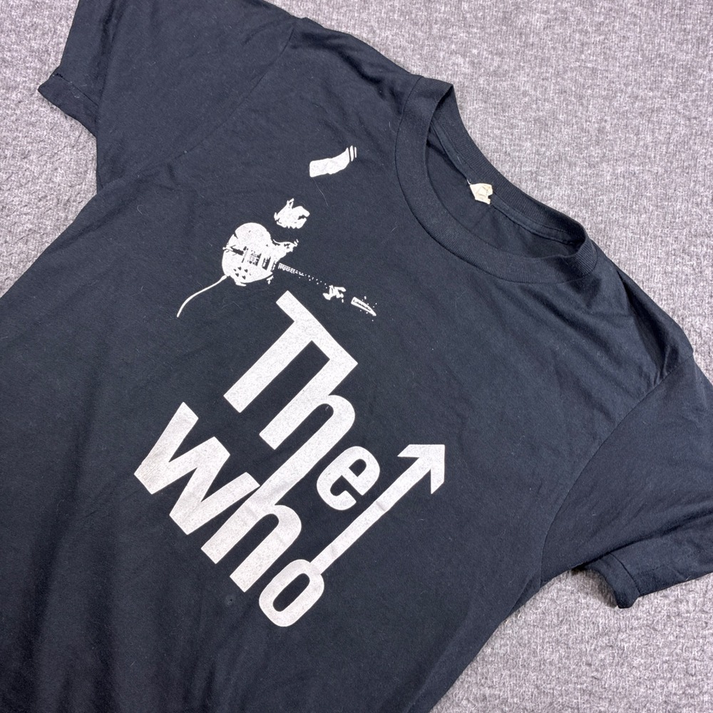 The Who Band T-Shirt Mens Large Black Vintage Pete Townshend Single‎ Stitch